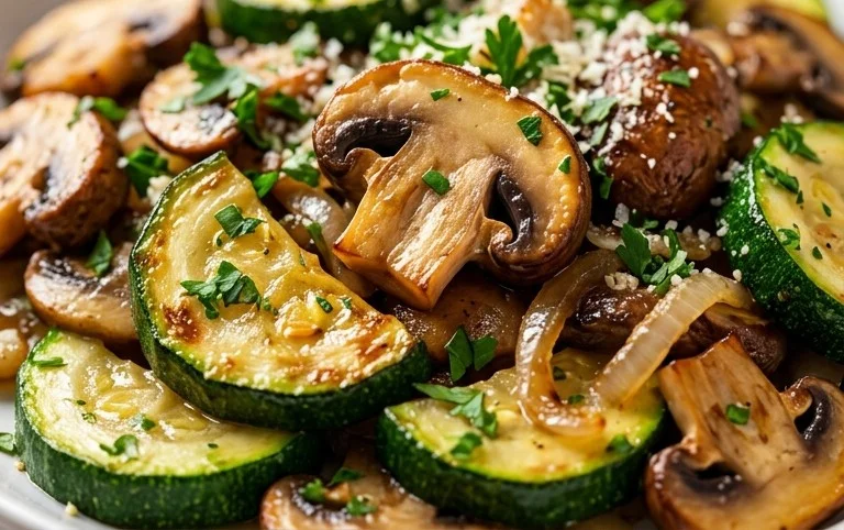 Skillet Zucchini and Mushrooms