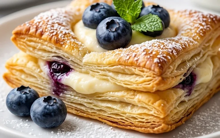 Blueberry Cream Cheese Puff Pastry