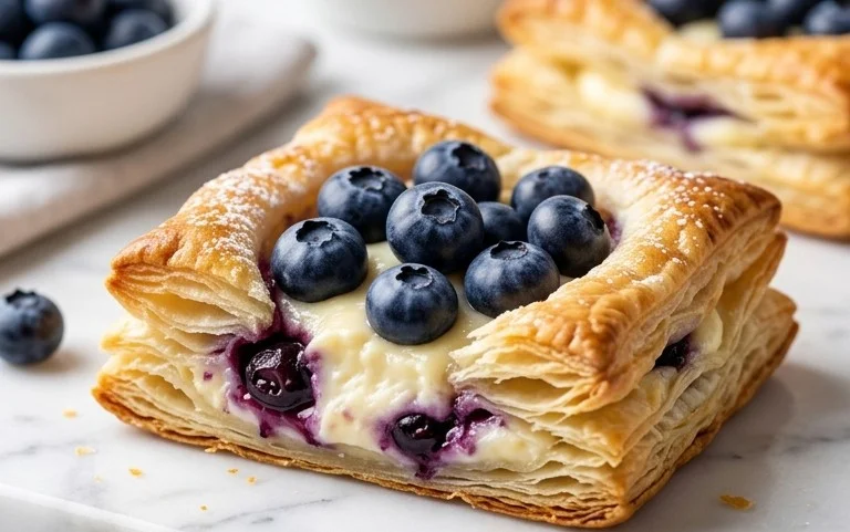 Blueberry Cream Cheese Puff Pastry