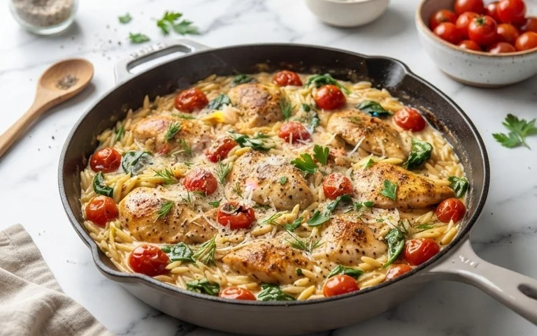Chicken Orzo (30-Minutes, One-Pan)