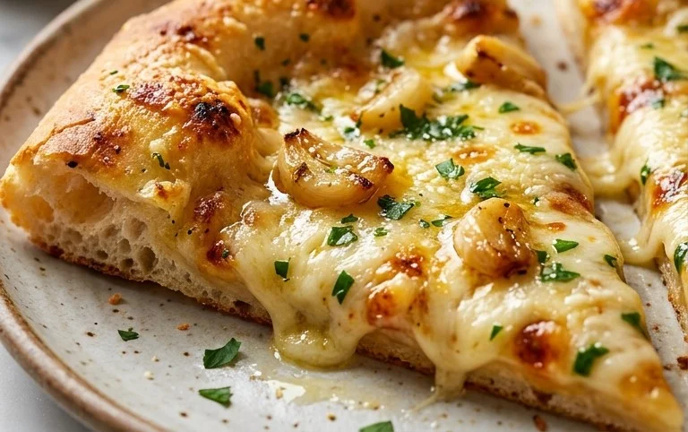 buttery garlic pizza