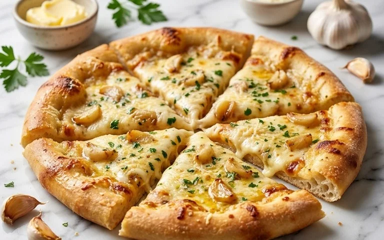 buttery garlic pizza