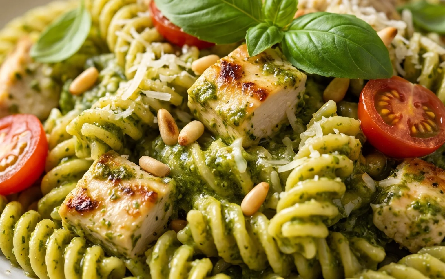 Creamy Chicken Pesto Pasta