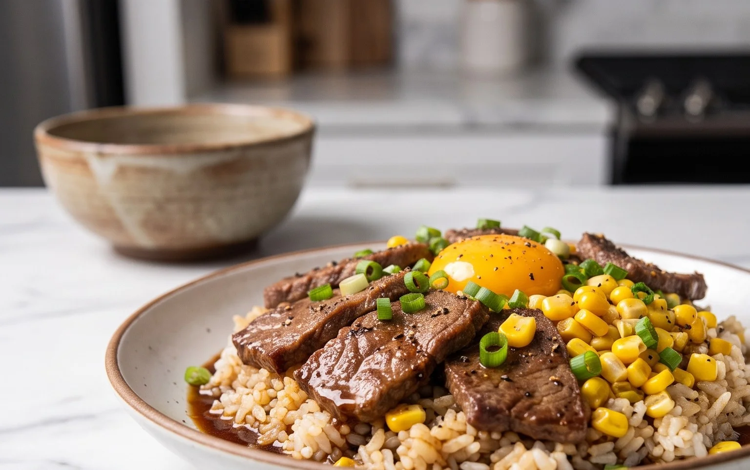 Beef Pepper Rice Bowl is a delicious meal option.