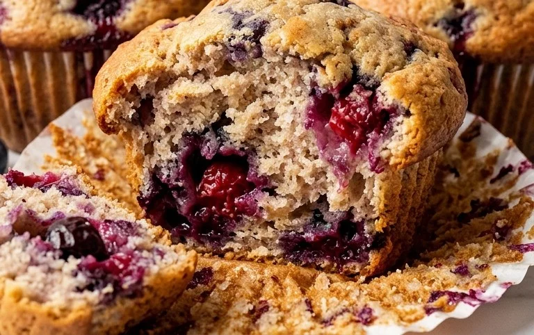 Bakery Style Mixed Berry Muffins | with Frozen Berries
