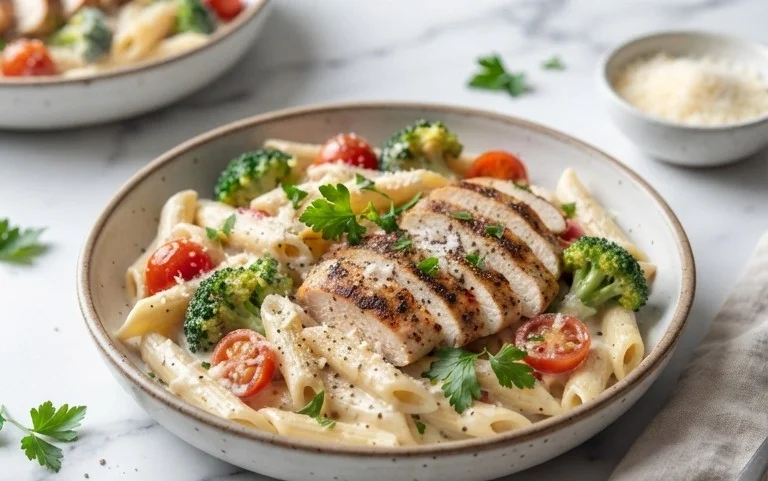 Low Calorie Chicken Alfredo