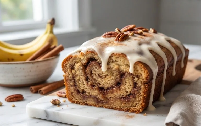 Cinnamon Roll Banana Bread