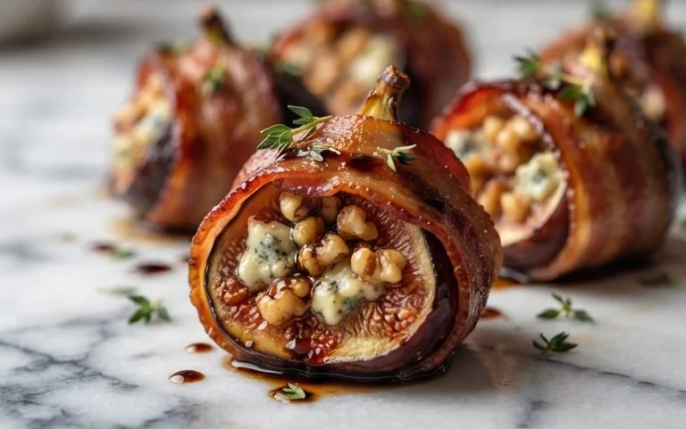 Beef Bacon Wrapped Stuffed Figs