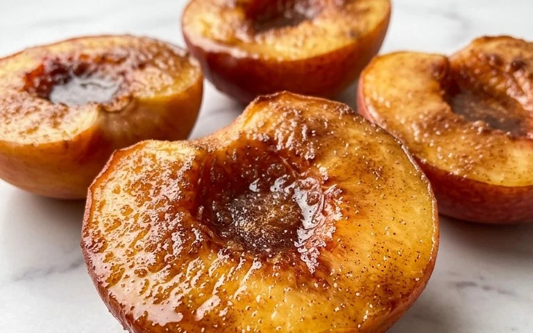 Cinnamon Sugar Baked Peaches