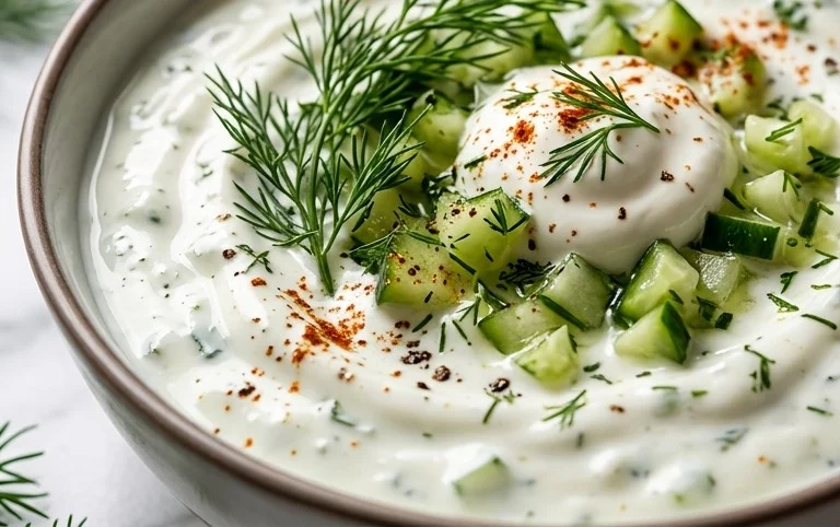 Cucumber Dip with Sour Cream and Dill