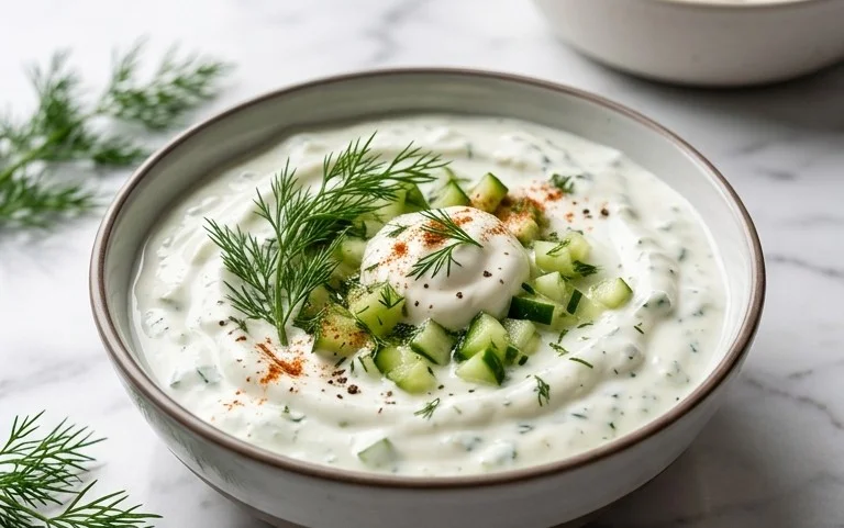 Cucumber Dip with Sour Cream and Dill