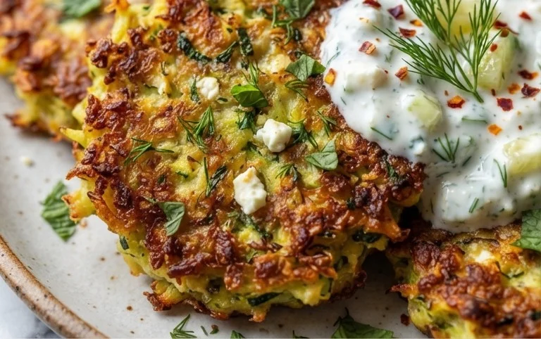 Kolokithokeftedes (Greek Zucchini Fritters)