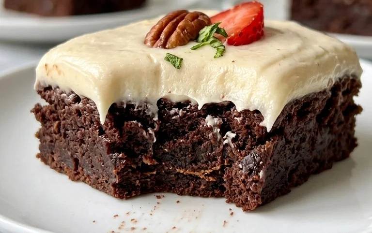 Zucchini Brownies with 1 minute Frosting!