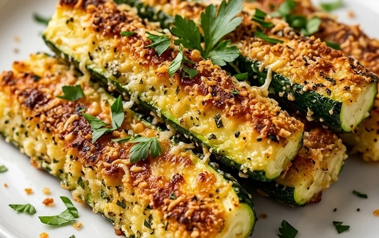 Parmesan Crusted Zucchini Sticks