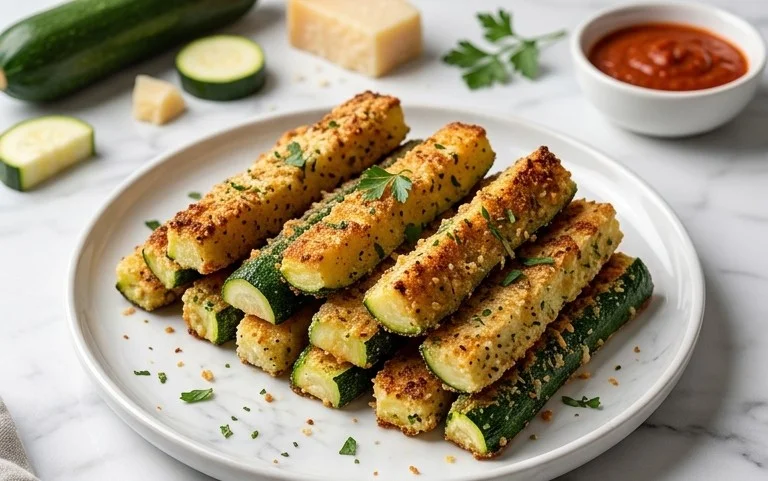 Parmesan Crusted Zucchini Sticks