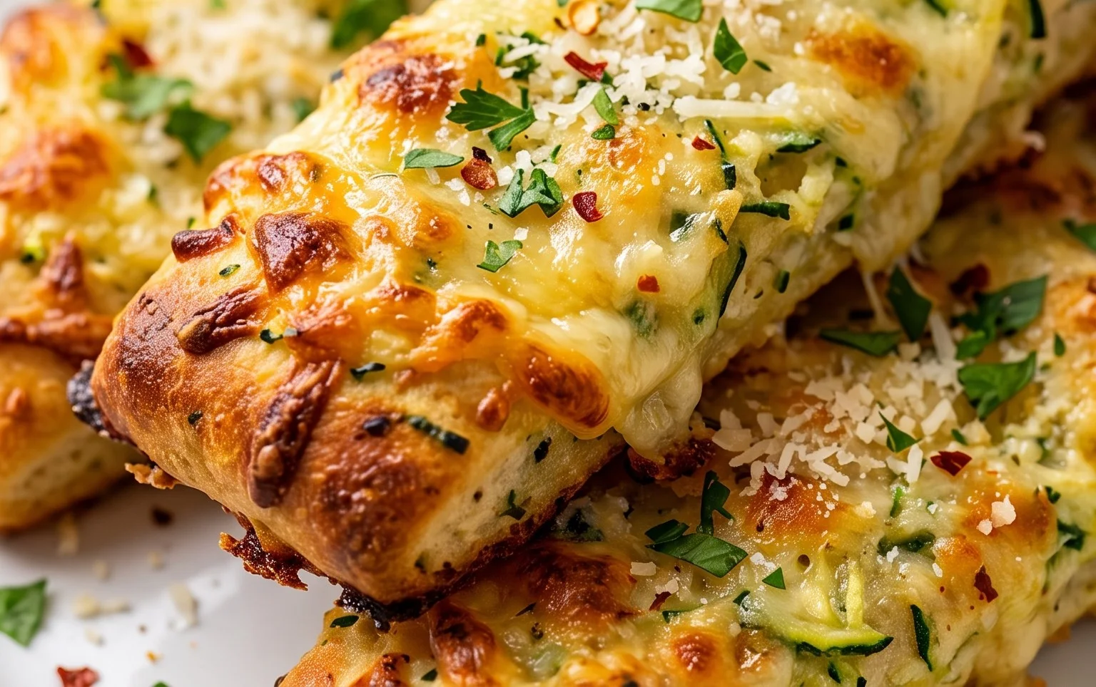 Cheesy Zucchini Breadsticks
