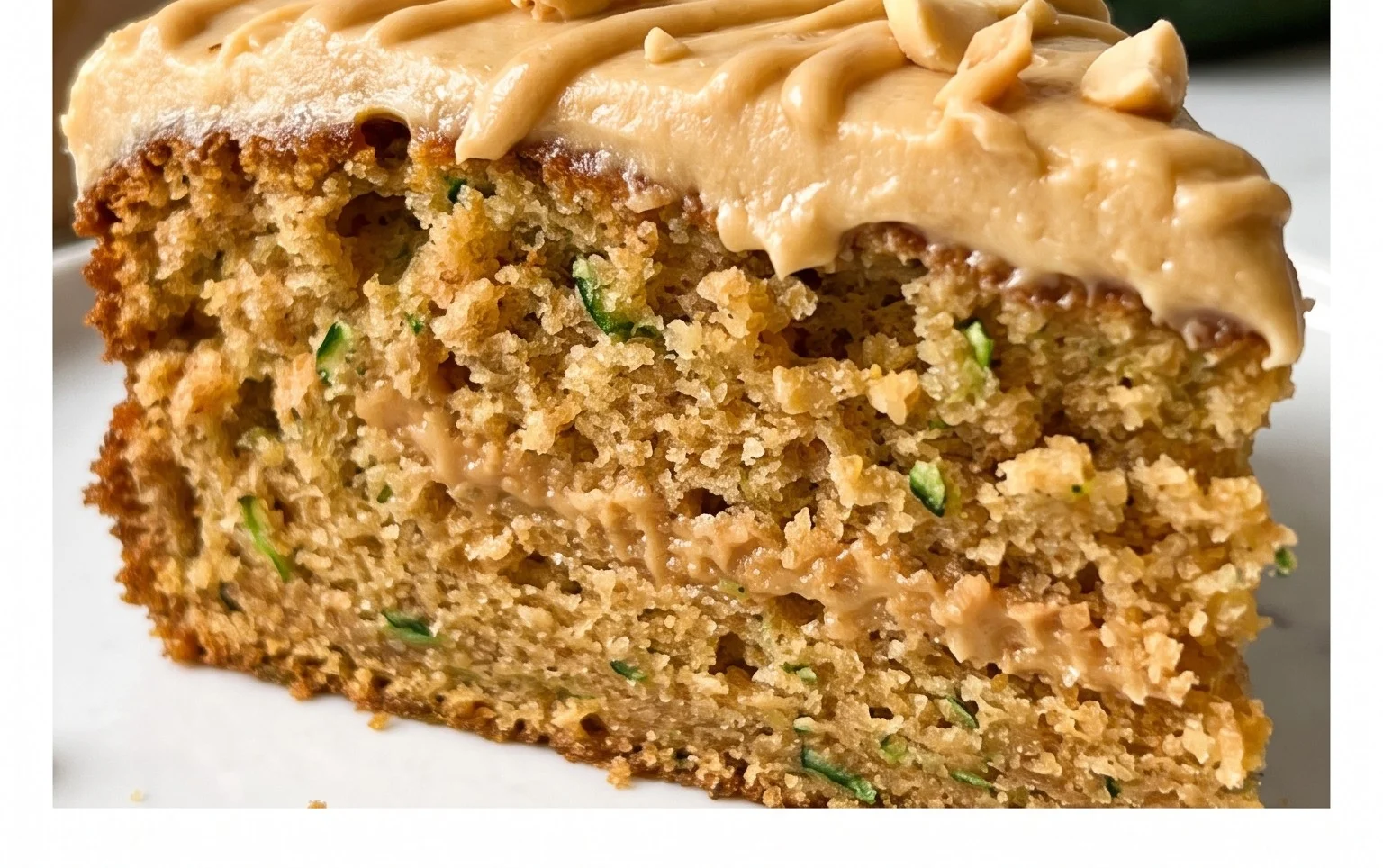 Moist Peanut Butter Zucchini Cake Recipe