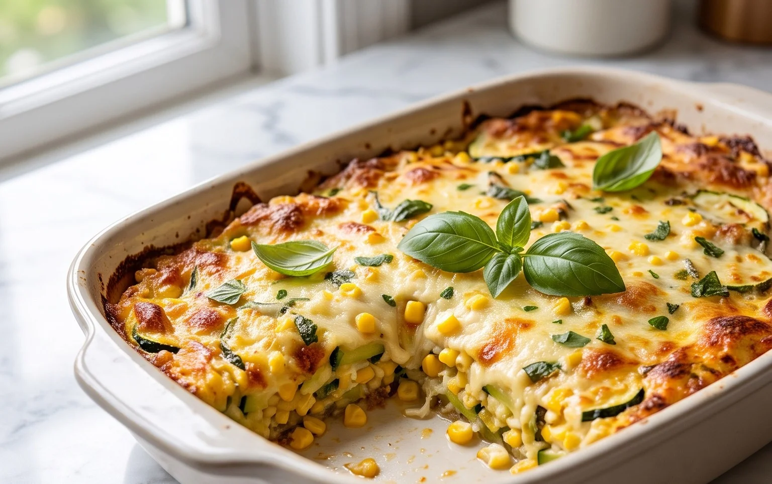 Zucchini Corn Parmesan Bake Recipe