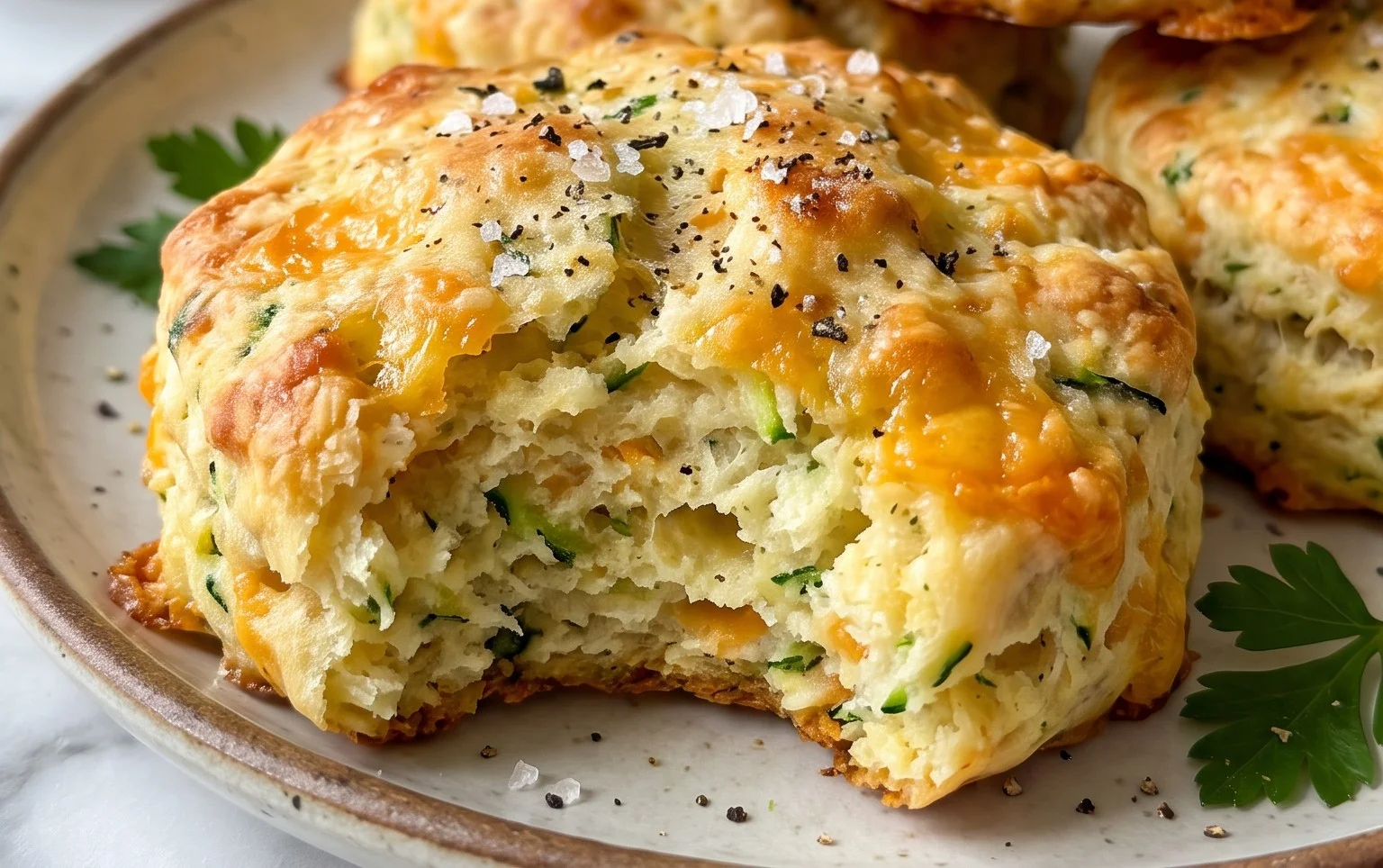 Zucchini Cheddar Biscuits