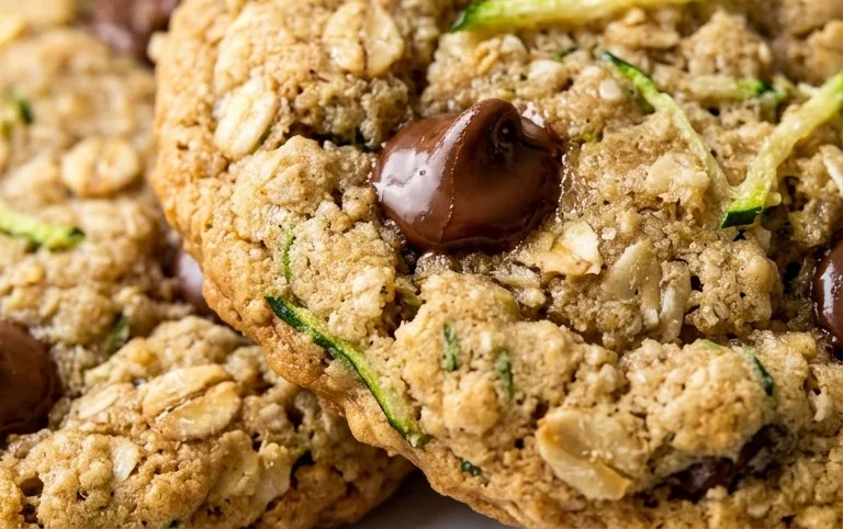 Homemade Zucchini-Oat Chocolate Chip Cookies