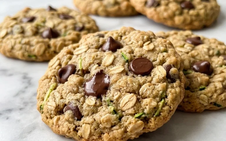 Homemade Zucchini-Oat Chocolate Chip Cookies
